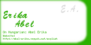 erika abel business card